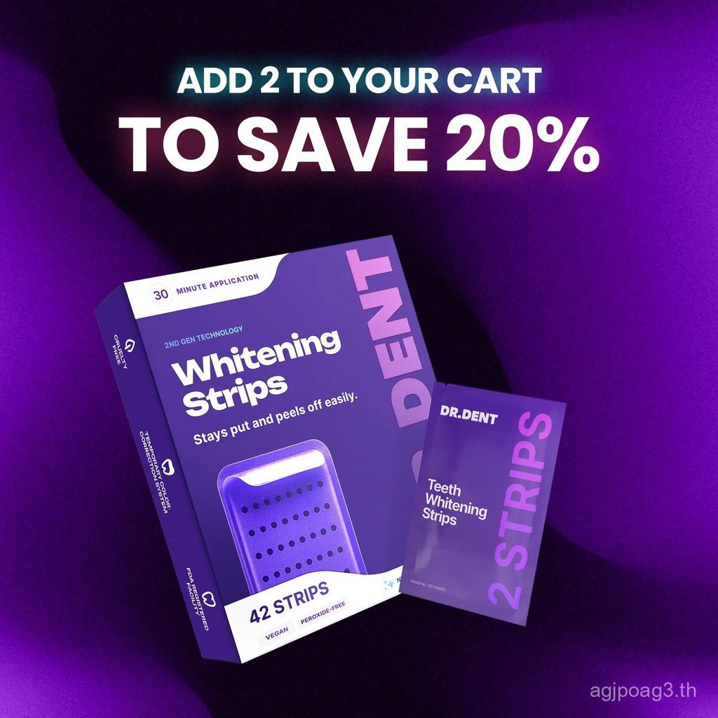 DRDENT Purple Tooth Whitening Patch-ใช้วันที่ 7/21 Times-Non-Sensitive Tooth Whitening-No Alleroxida