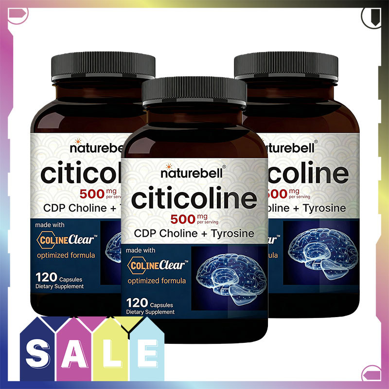 NatureBell Citicoline 500mg CDP Choline + Tyrosine บำรุงสมอง ความจำ สมาธิ และการโฟกัส