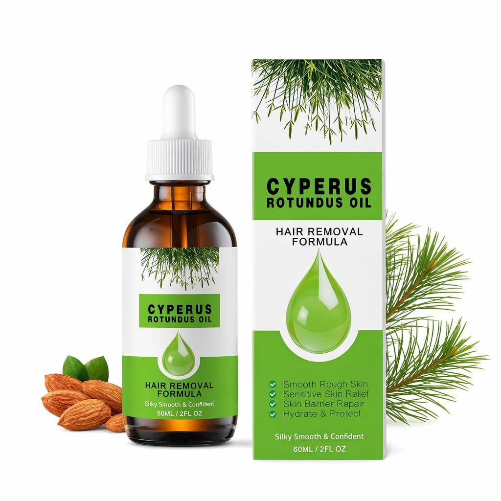 น้ํามันกําจัดขนธรรมชาติ & ยับยั้ง Cyperus Rotundus Oil to Slow Body Hair for Women & Men, Natural Cy