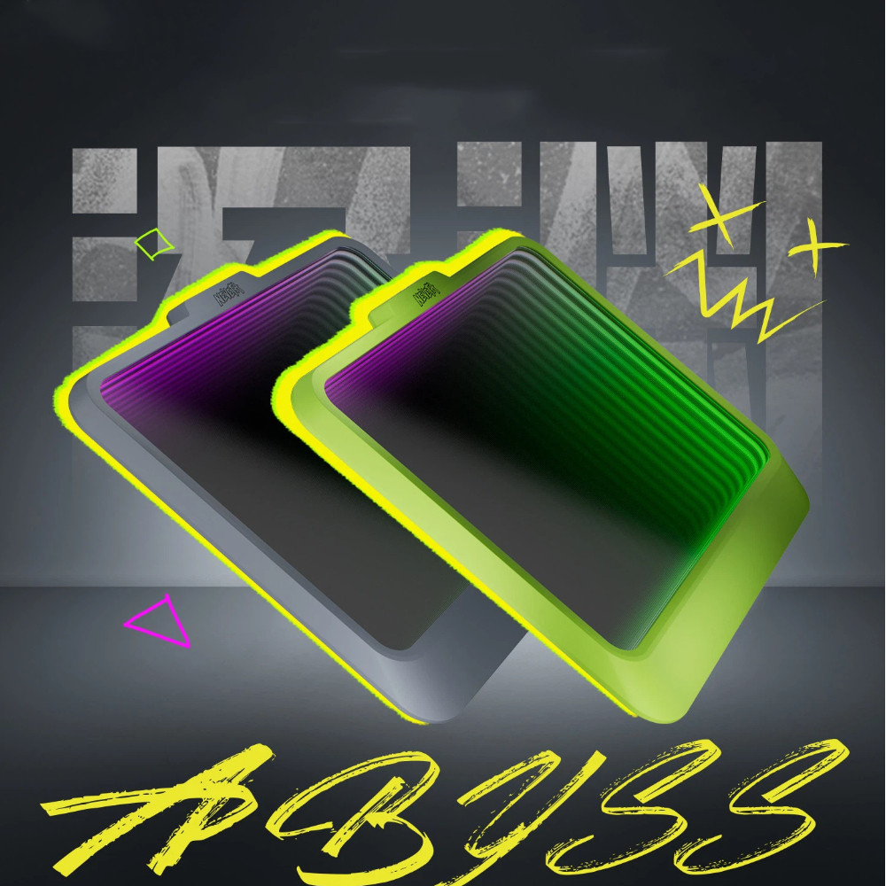 NEVETA NEVETA Abyss Mouse Pad RGB Tempered Photovlusic Glass Pad Gaming FPS แผ่นรองเมาส์สําหรับเล่นเ
