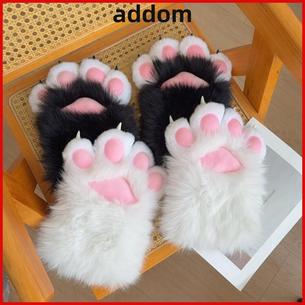 ADDOM 1 PC Cat Claw Mittens, Plush Thicken คอสเพลย์ถุงมือแมว,การ์ตูน Squeaking สัตว์ Furry ถุงมือ Props