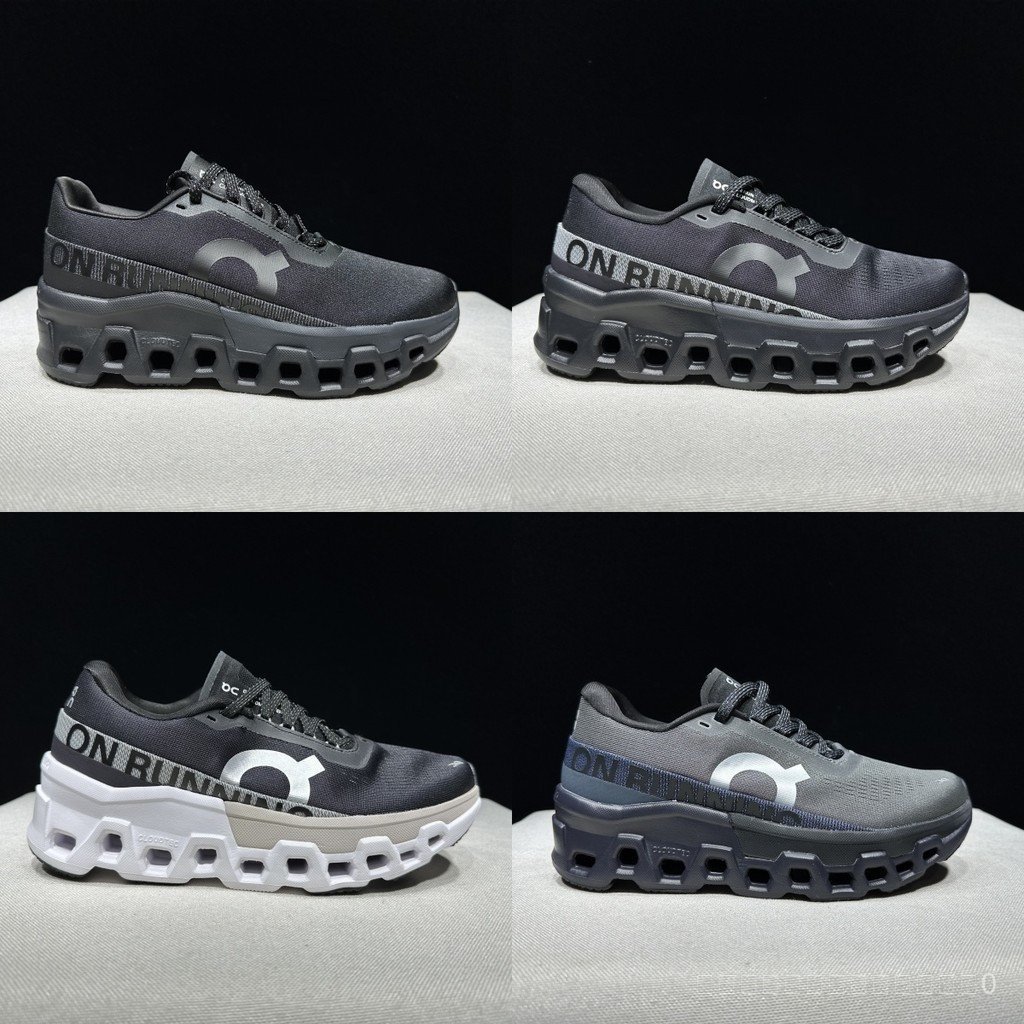 On Running On Cloud Monster 2.0 รองเท้าวิ่งสีดําสําหรับผู้ชายและผู้หญิงรองเท้าผ้าใบ 3647 DPH0 YLDG