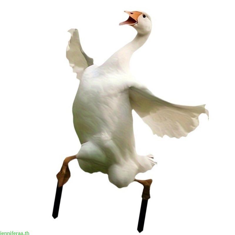 Jenniferaa อเนกประสงค์ Geese รูปร่างอะคริลิค Gees Garden เครื่องประดับ Geese Stake ตัวเลขสําหรับสนาม