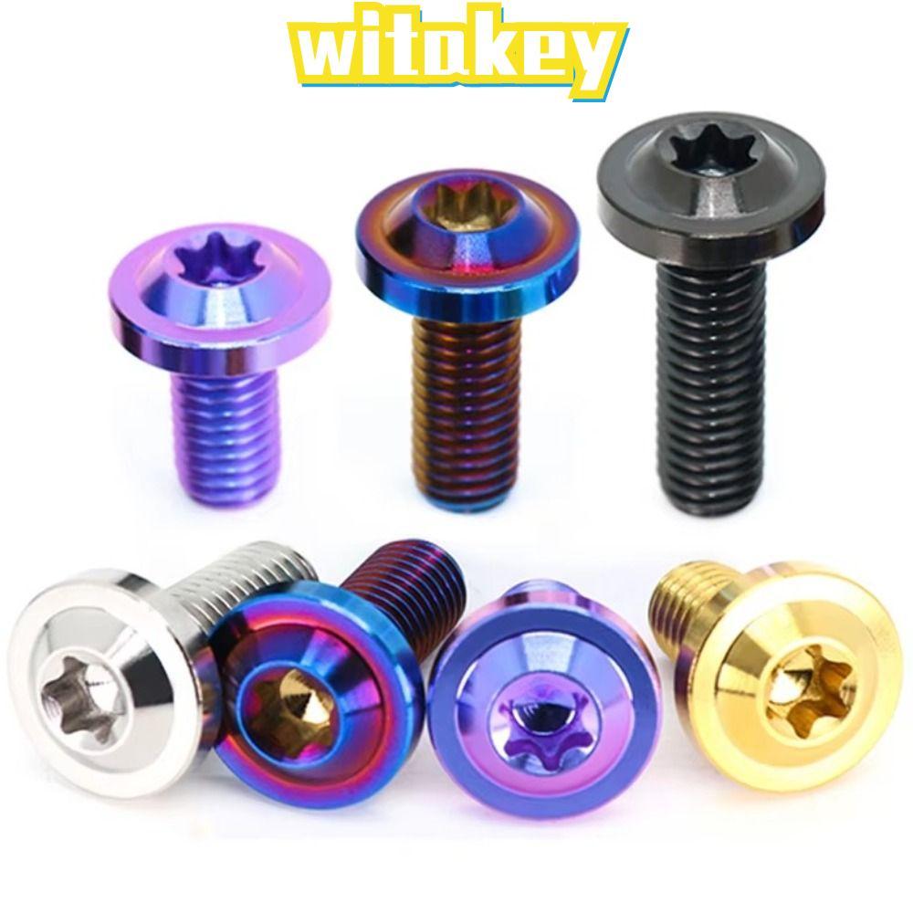 WITAKEY สกรูหัว Torx, M6x15 M6x20 สลักเกลียวไทเทเนียม, M6x10 พร้อมสกรูไทเทเนียมหัว Torx
