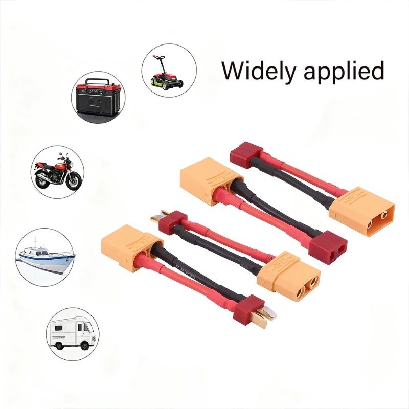 สายเคเบิลอะแดปเตอร์ waysle XT90 ถึง T Format Plug Connector พร้อมสายไฟซิลิโคน 14AWG
