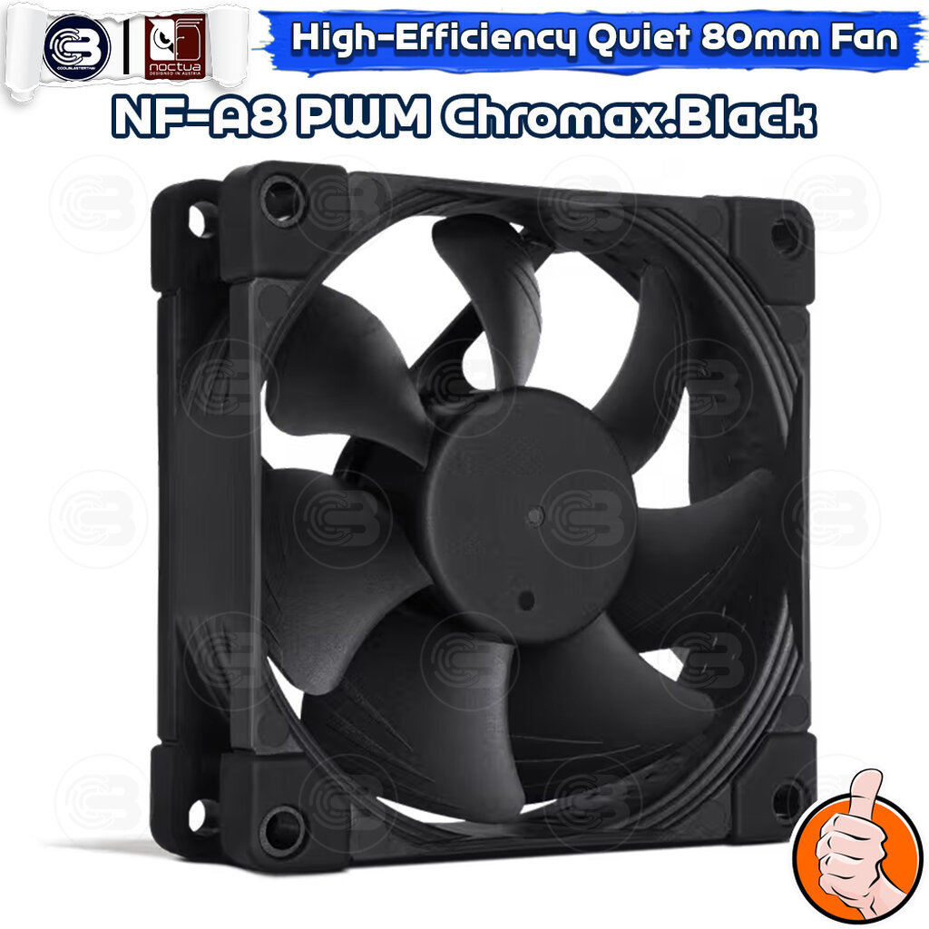[CoolBlasterThai] NOCTUA NF-A8 PWM chromax.black.swap PC Fan Case (size 80 mm.) ประกัน 6 ปี