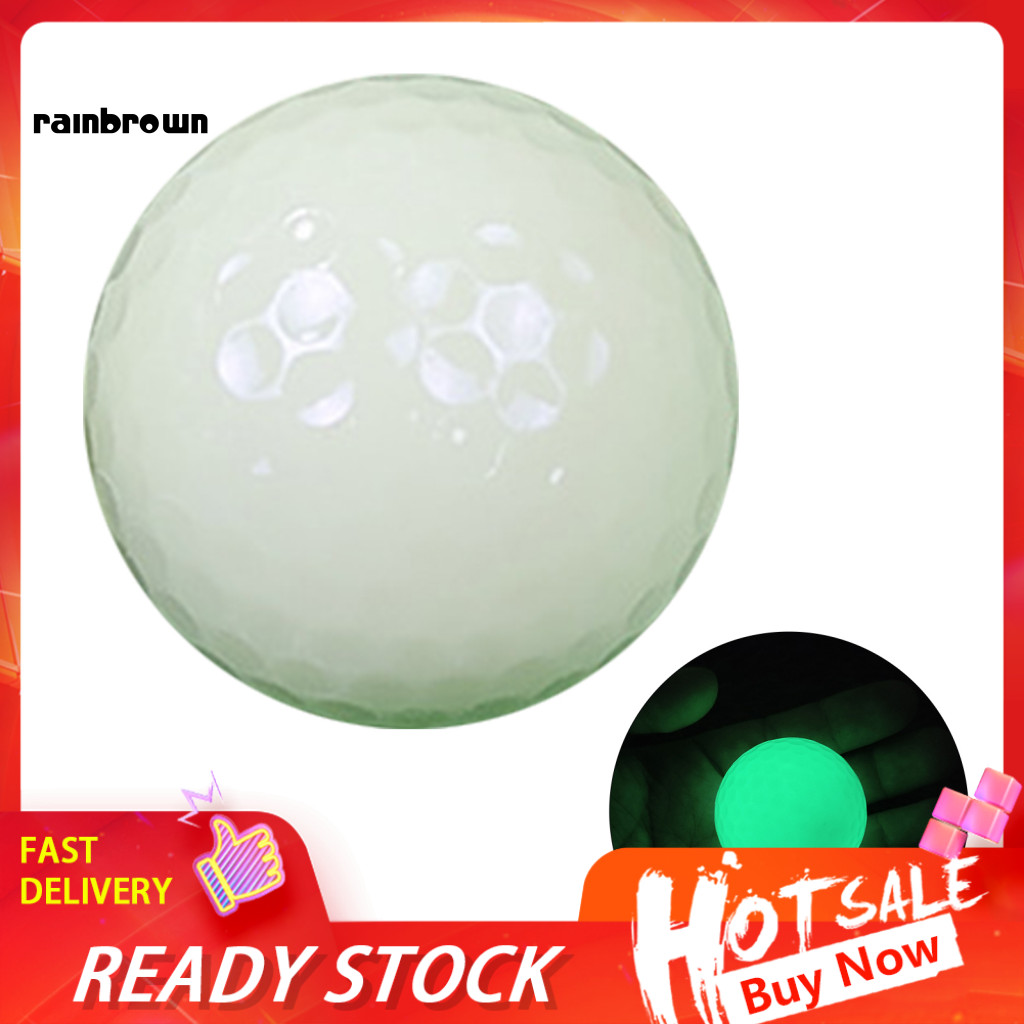 <rainbrown> Glow the Dark Golf Balls Stable Flight Golf Balls Glow-in-the-dark Golf Balls for Night 