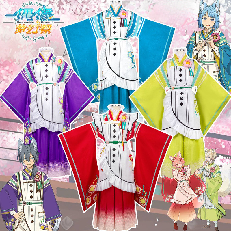 รักสด! ชุดคอสเพลย์ Idol Dream Festival: Himegomi Momo, Aizhi Chuang, Tenshouin Eichi, Shinobu Shinom