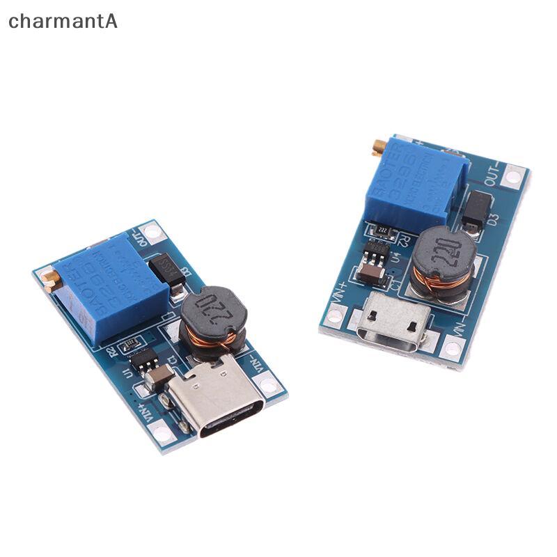 CharmantA 1PC Dc ถึง Dc Step Up Converter Boost Converter โมดูล MT3608 Mico Type-C อินเทอร์เฟซโมดูล 