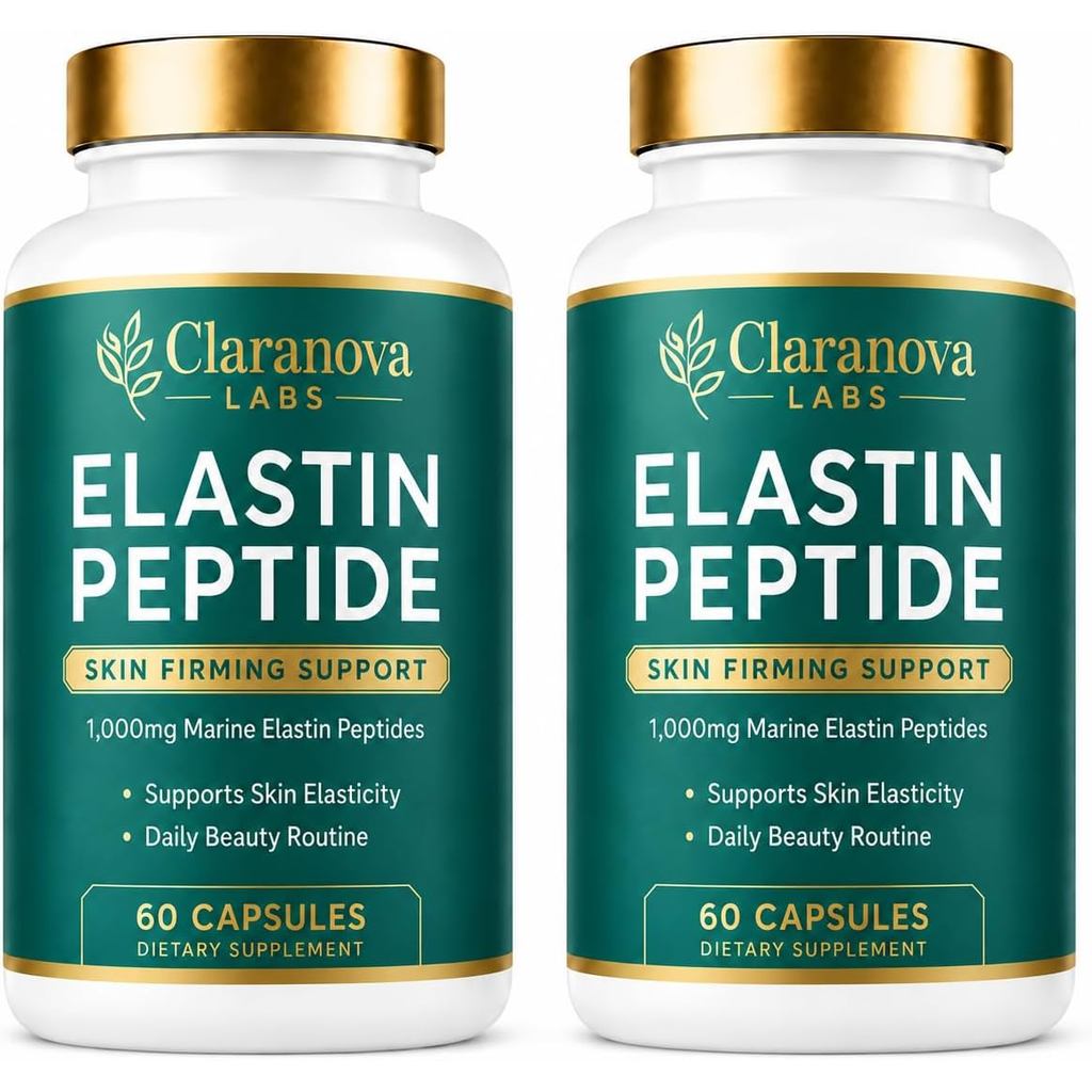 Claranova Elastin Peptide, 1,000 มก. Marine Elastin Peptide, ใช้เสริมความยืดหยุ่นและความกระชับ, 120 