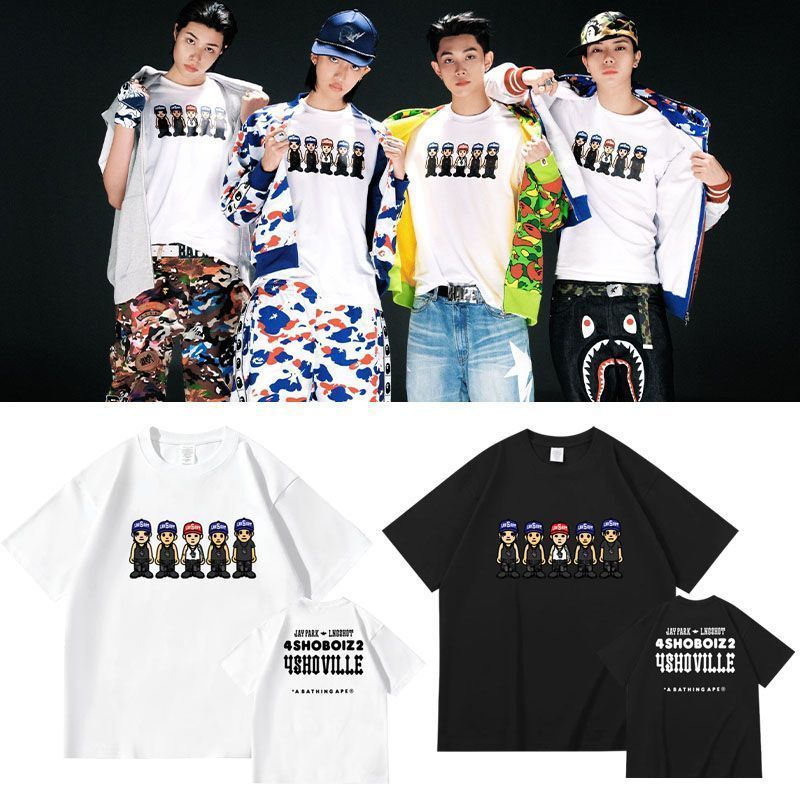 Kpop Jay Park Longsleeves Cotton Top เสื้อยืดผ้าฝ้ายผู้หญิงฤดูร้อน