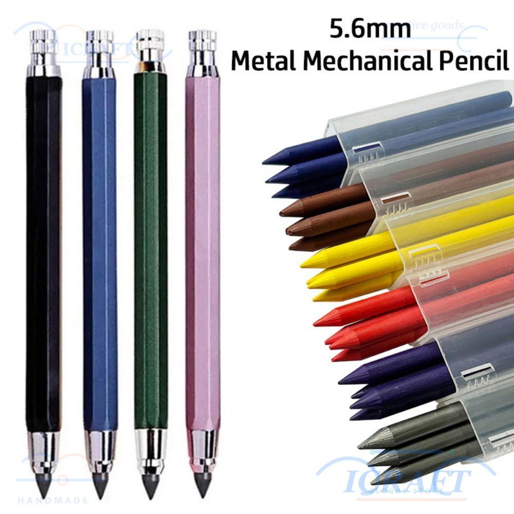 CRAFTMX ดินสออัตโนมัติ, 2B/4B/6B/8B ดินสอเติมวาดเขียนเครื่องมือดินสอกล, โลหะคุณภาพสูง Sketch การออกแ