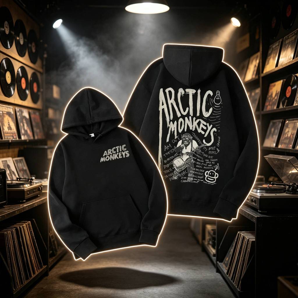 Arctic Monkeys อัลบั้มเพลงเสื้อสวมหัว Hoodie Gaya Punk Vintage Y2k Hip Hop Lengan Panjang Unisex M‐3