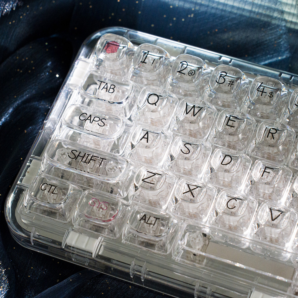 Alice SSA คริสตัล Keycap PC Ice Cube Jelly Pudding Cap คีย์บอร์ดเครื่องกล Keycap เหมาะสําหรับ 61 68 