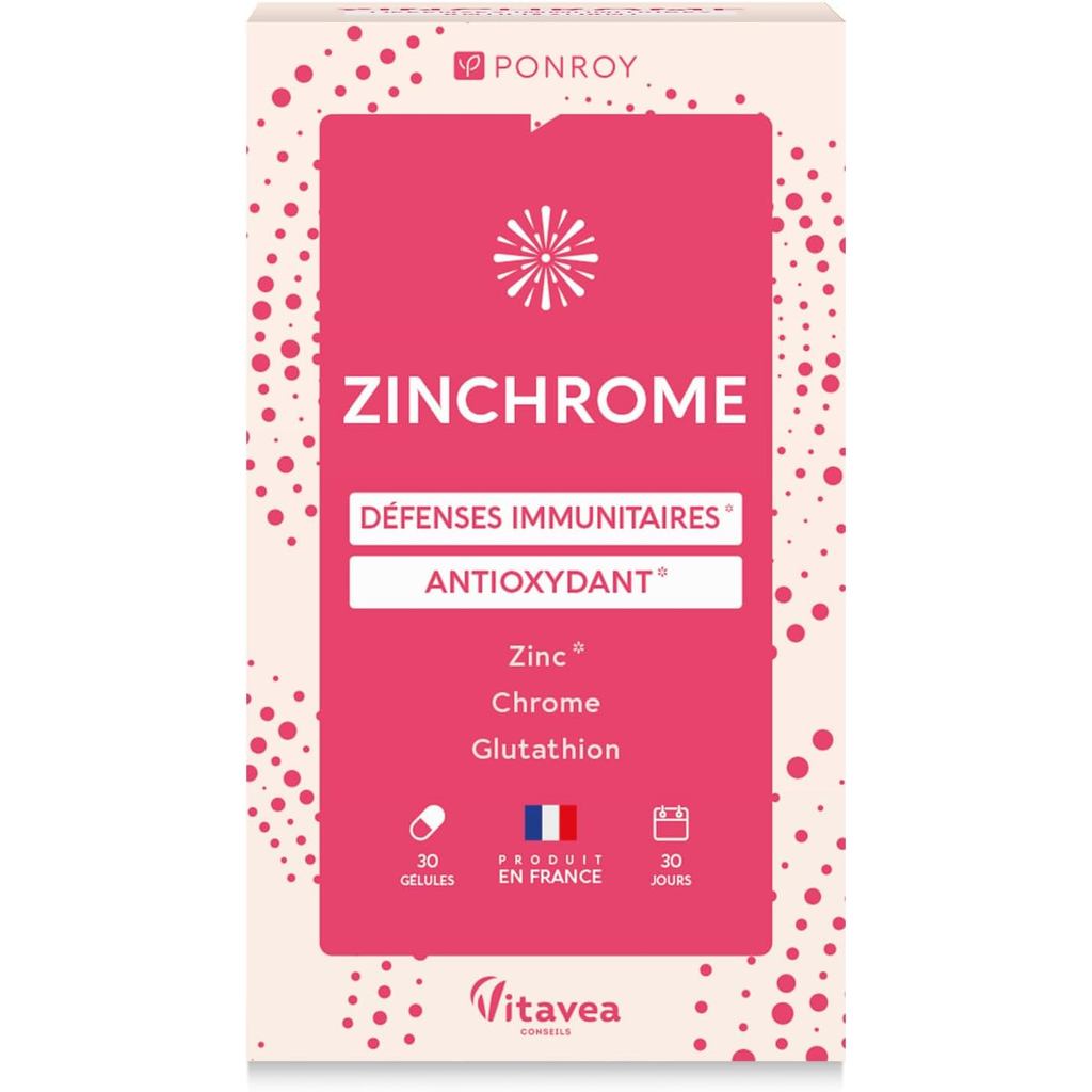 Yves Ponroy Zinc Chrome-Antioxidant-Made in France-30 เม็ด-Yves Ponroy