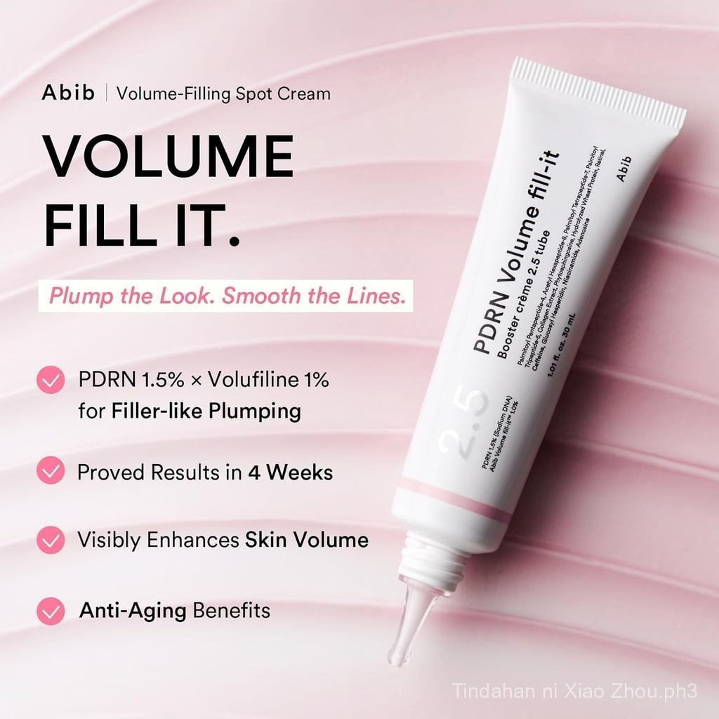 AbibPDRNVolumefill-itBooster2.5tube|FacialVolumePlumpingwithPDRN15,000ppmPeptidesRetinal|Forehead,il