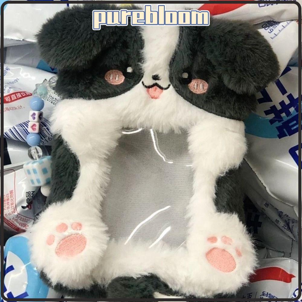 PUREBLOOM0 Photocard , Multifunctional Big Eared Rabbit/Border Collie Photo Card Holder,การ์ตูนPlush