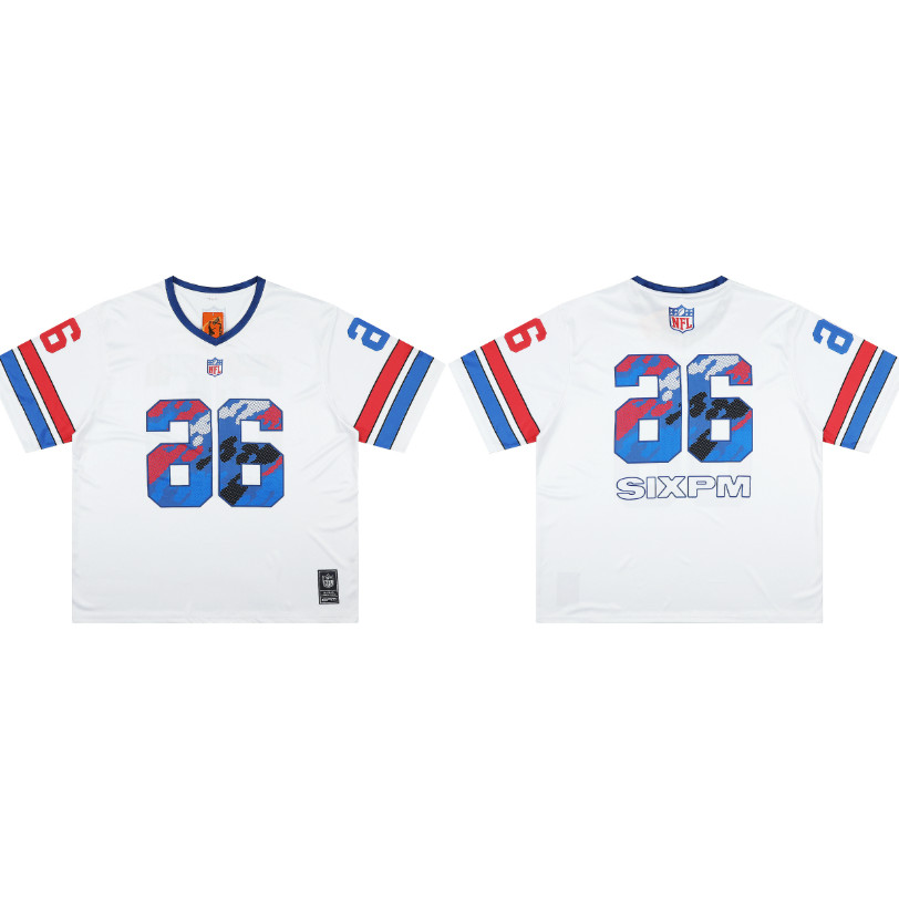 High Street Contrast สี V คอกีฬา Quick-Drying Digital พิมพ์ Raglan แขน Sixpm/6PM Jersey