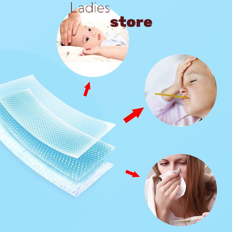 KTH 10 ชิ้น/ถุง Pain Relief Baby Fever Patch นํา Fever Down Cooling Gel สําหรับอาการปวดหัวร้อน