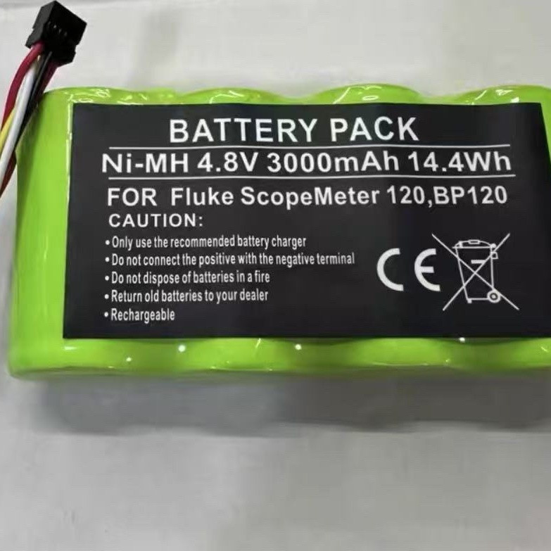 ชุดแบตเตอรี่ชาร์จได้ 4.8V สำหรับ FLUKE BP120MH 123 125S 125 F125S 124 อะไหล่อุปกรณ์วัด