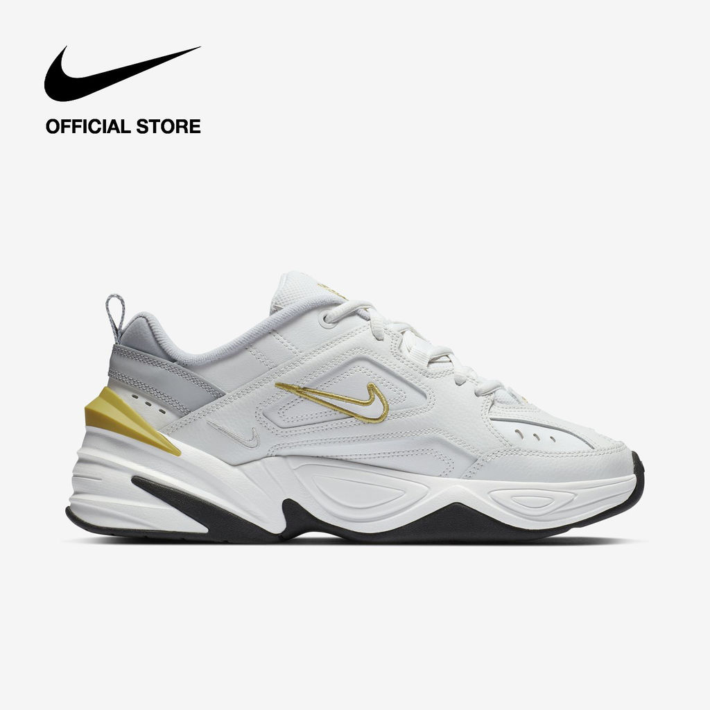 Nike M2K Tekno รองเท้าวิ่งเทรนด์อเนกประสงค์แฟชั่นสีขาวเหลือง