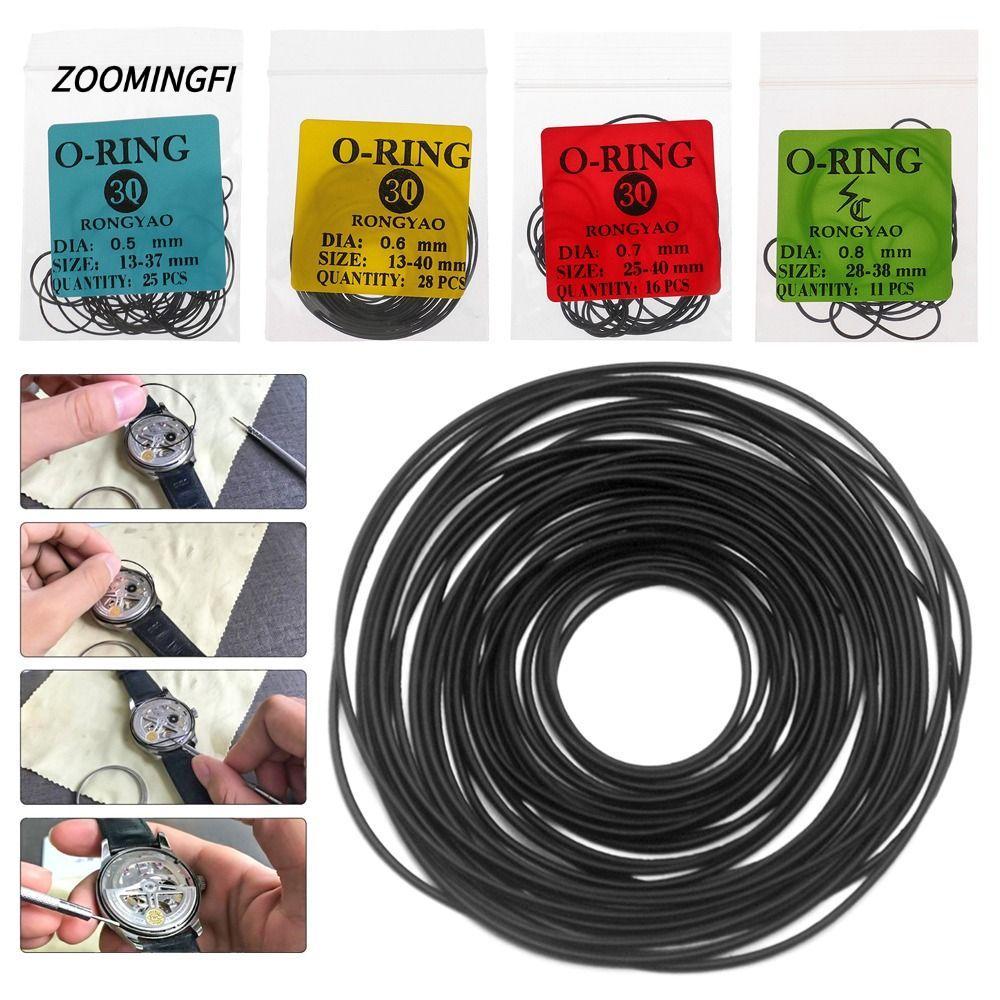 ZOOMINGFI 1 แพ็คยาง O-Ring, 0.5/0.6/0.7/0.8 มม.ยางนาฬิกาปะเก็น,กันน้ําซ่อมเครื่องมือ O-Ring ปะเก็นสํ