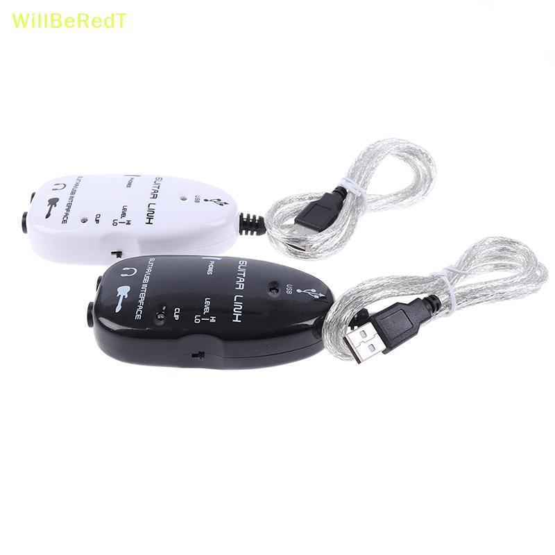 [WillBeRedT] Guitar Cable Audio USB Link Interface Adapter For /PC Guitarra Players Gift [ใหม่]
