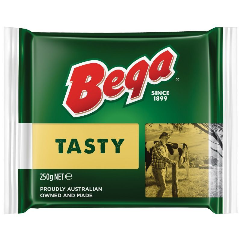 เบก้าเทสตี้เชดด้าชีสสไลซ์ 250กรัม Bega Tasty Cheddar Cheese Slices 250g.