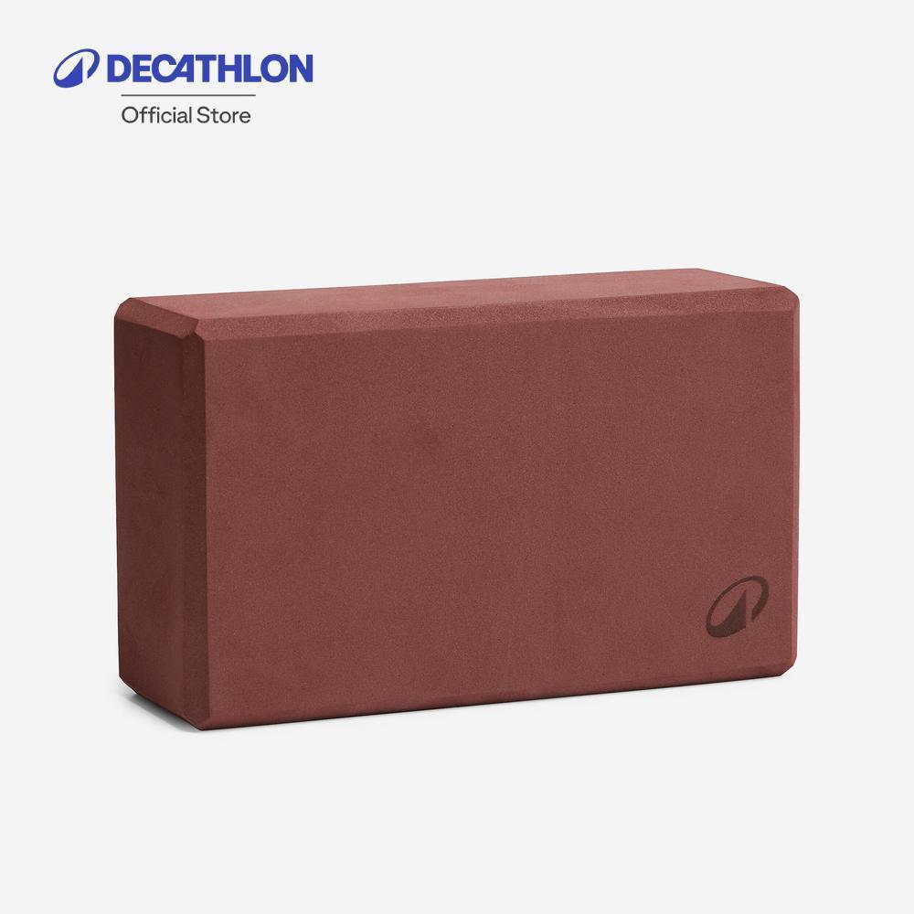 Decathlon Foam Yoga Block บล็อกโฟมโยคะทำจากวัสดุรีไซเคิล 20% - Brown