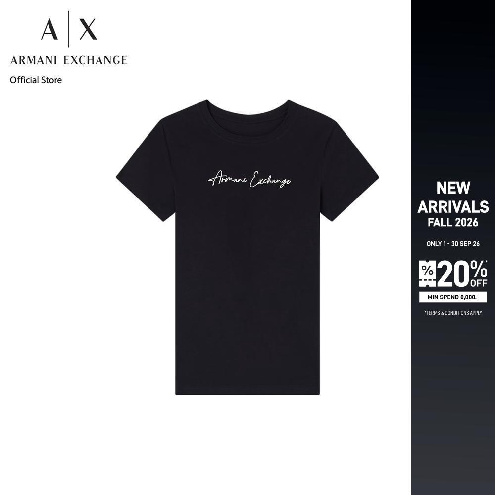 Armani Exchange เสื้อยืดผู้หญิง รุ่น XW000839-AF10356-MC021 - สีดำ