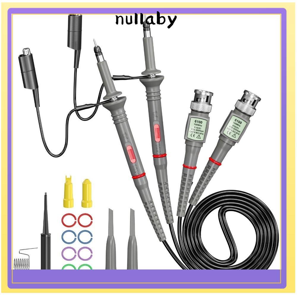 NULLABY 1/2 ชิ้น Oscilloscope Probe ชุด, วัดตะกั่ว 100MHz BNC Oscilloscope Probe, ที่มีประโยชน์ 10:1