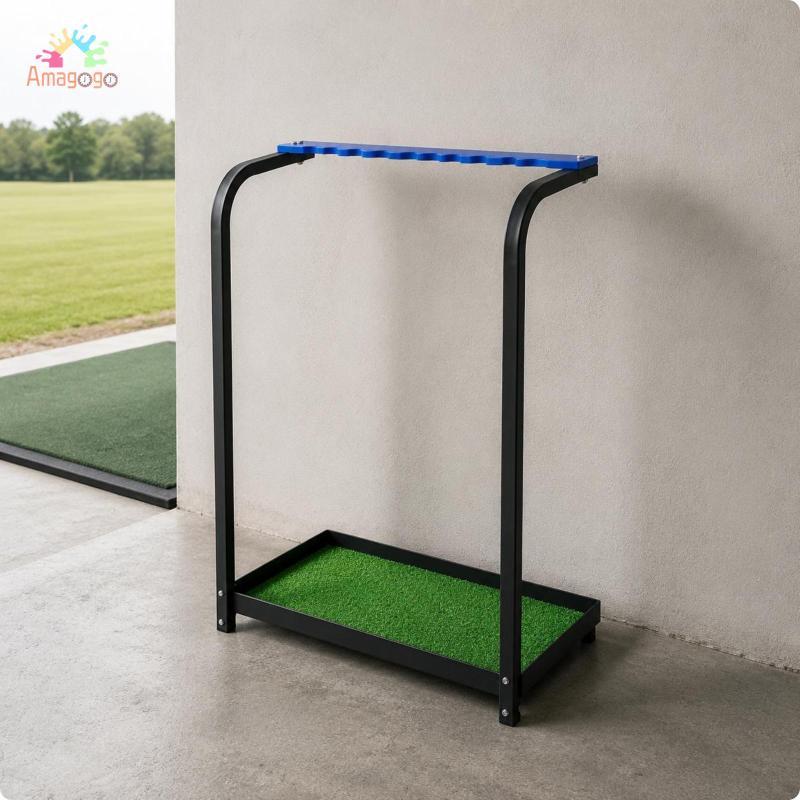 [Amagogo] 9-Slot Golf Club Storage Holder Organizer Heavy Duty Golf Club Rack Indoor and