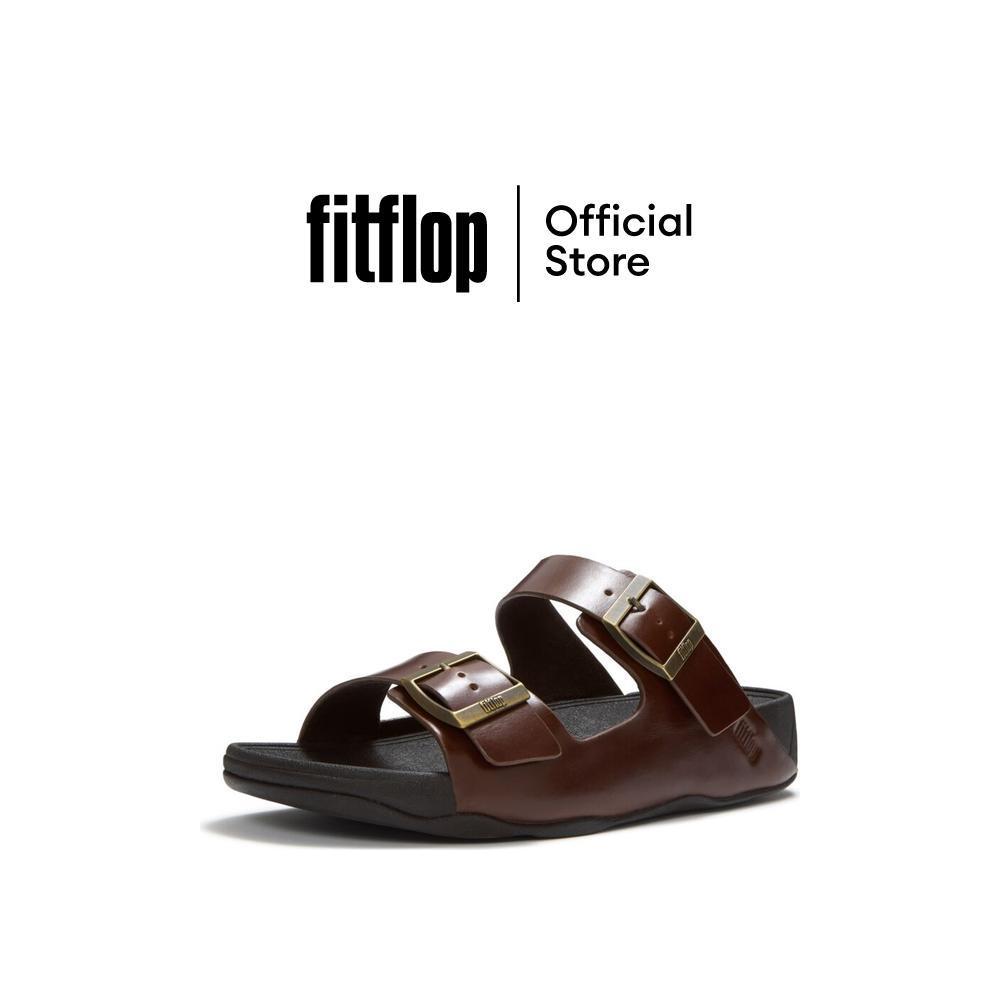 FITFLOP GOGH MOC PREMIUM LEATHER S รองเท้าแตะผู้ชาย รุ่น A8A-E21 สี BROWN
