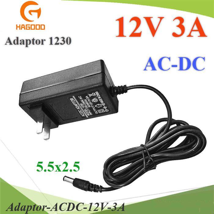 อะแดปเตอร์ CCTV 1230 แปลงไฟ AC220V to DC 12V ขนาด 3Aหัวเสียบ 5.5mm.