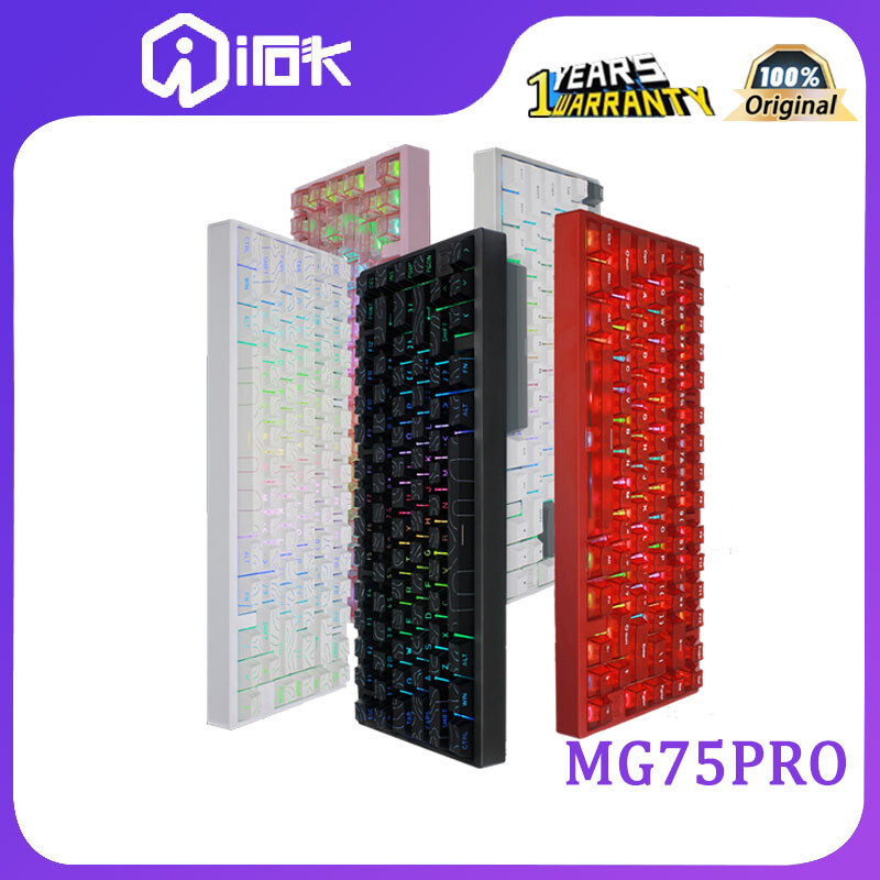 IROK MG75PRO อลูมิเนียมทั้งหมด CNC แบบมีสาย RT0.005 ความแม่นยํา RGB คีย์บอร์ดแกนแม่เหล็กสําหรับเล่นเ