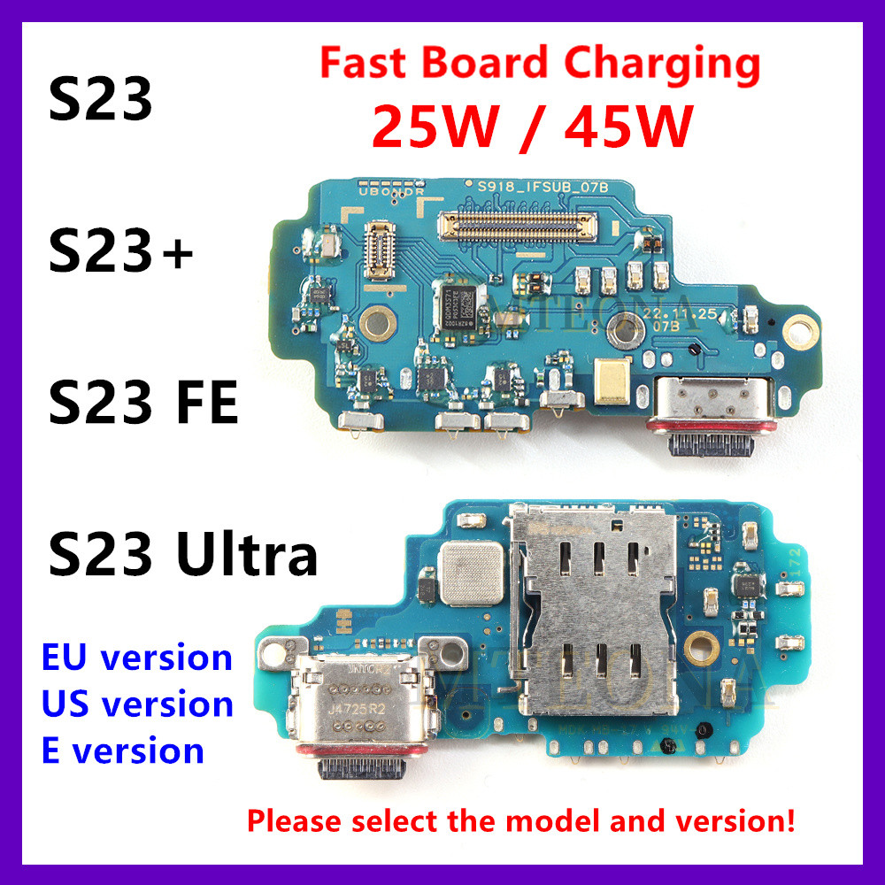 USB Type-C Dock Charger Port Fast ชาร์จพอร์ตสําหรับ Samsung Galaxy S23 Plus Ultra S911 S916 S918 บอร