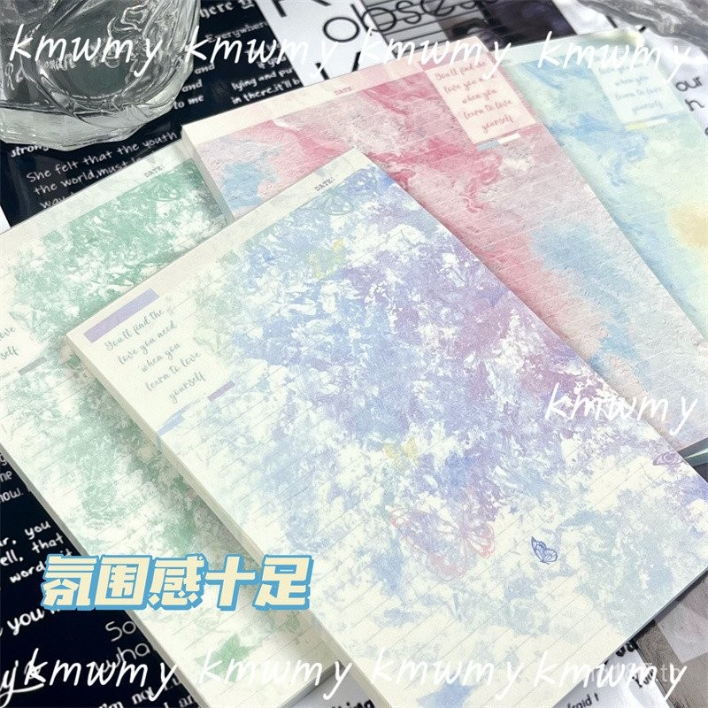 Xiaohongshu กระดาษยิง Simple Notepad Notepad นักเรียนสี Tearable Mist สาว a7 มูลค่าสูง IQAR