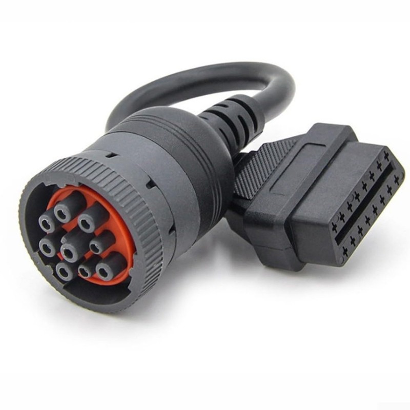 QJ J1939 OBD2 สายเชื่อมต่อวินิจฉัยสําหรับการบํารุงรักษารถบรรทุก กระบวนการติดตั้ง Simpliifying ประสิท