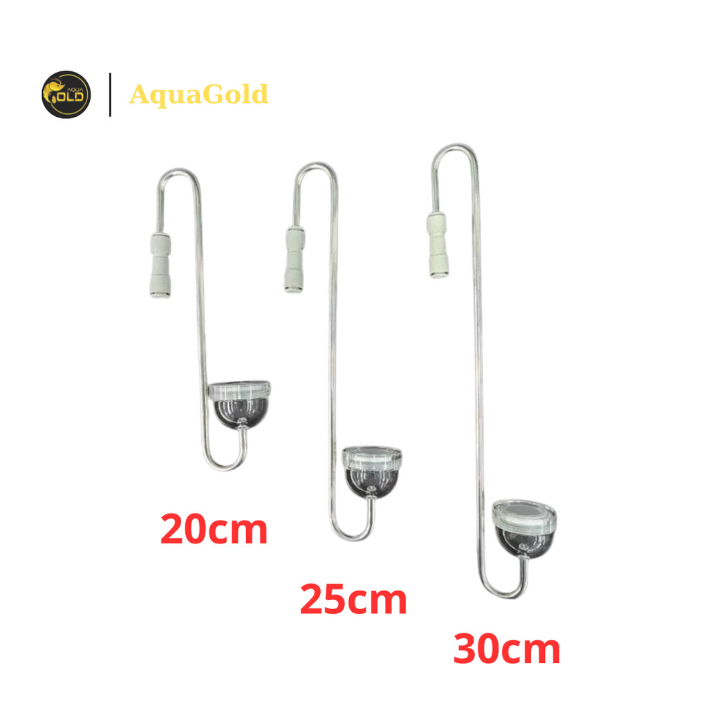 Week Aqua ท่อฟู่สแตนเลส Co2 มีขนาด 20cm - 25cm - 30cm