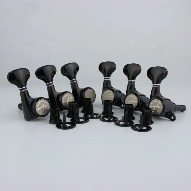 GUYKER กีตาร์หัวล็อค String Tuning Key หมุดจูนเนอร์สําหรับกีตาร์ไฟฟ้าสีดํา