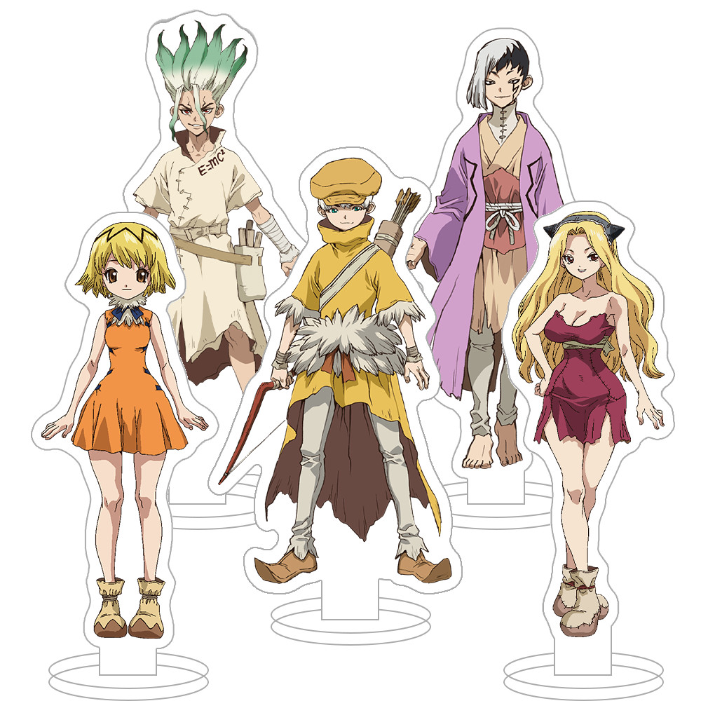 ดร. หิน Ishigami Senkuu Suika Asagiri Gen Saionji Ukyo Amber Ruri Chrome อย่างเป็นทางการอะคริลิคขาตั