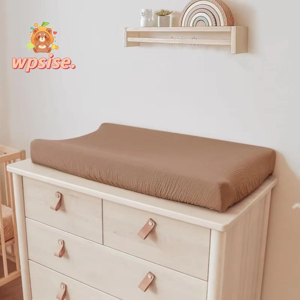 WPSISE 2PCS แผ่นรองเปลี่ยนผ้าอ้อม, แผ่นติดตั้ง Ultra Soft เปลี่ยน Mat Cover, Muslin Reusable Breatha
