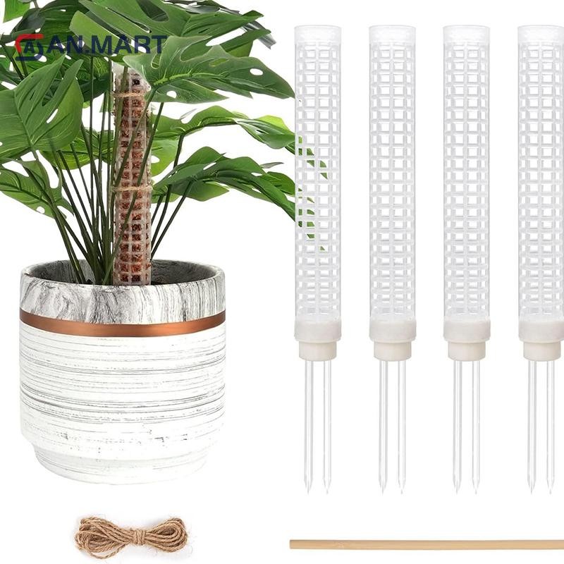 AN.MART 2/4/6 ชิ้นพืชปีนเขาน้ํา Moss คอลัมน์ในร่ม Moss POLE พืชเสาพลาสติกสําหรับ Sphagnum สนับสนุนกร