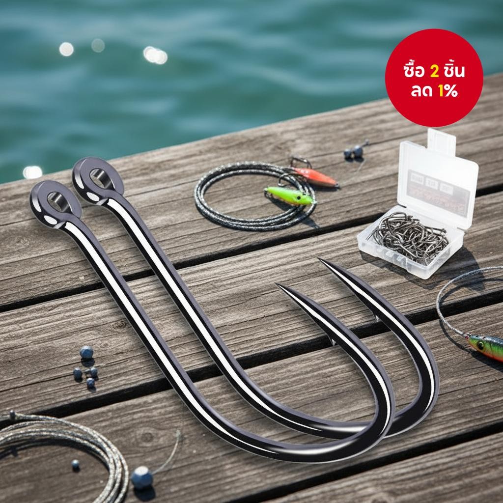 ตะขอเบ็ดตกปลา AKAKUMA ทําจากเหล็กกล้าคาร์บอนสูง สแตนเลส อุปกรณ์ตกปลาแบบมีเงี่ยง แข็งแรงทนทาน