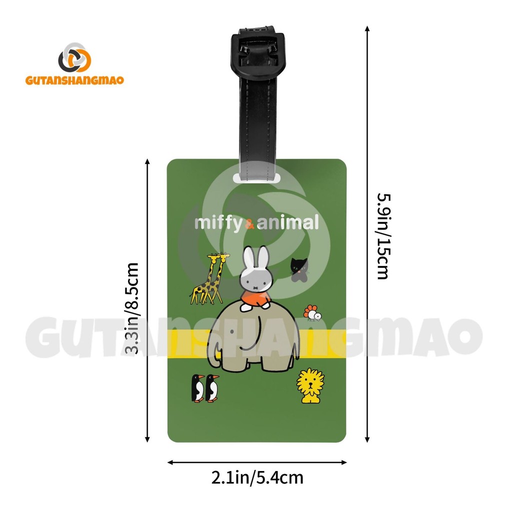 Miffy PVC กระเป๋าเดินทางแท็ก 5.4*8.5 ซม.Creative Personalization ที่อยู่ผู้ถือกระเป๋าเดินทางอุปกรณ์เสริม Baggage Tag - รูปที่ 3