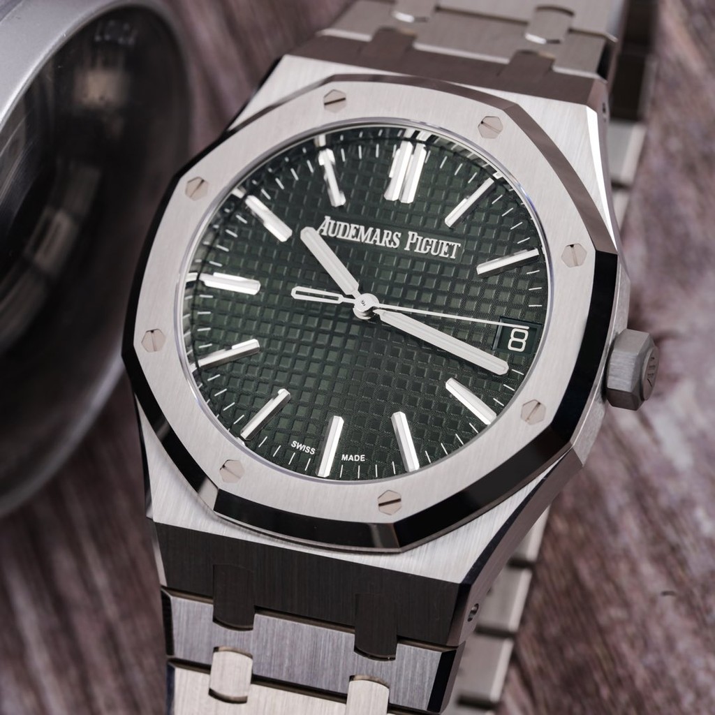 热绿面AA.Audemarss Piguettess 树自动机门男表15510ST.OO.1320ST.09
