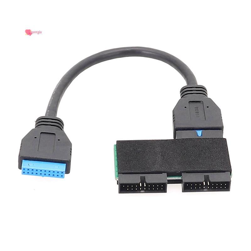 georg33USB 3.0 19Pin HUB พร้อมชิป Modular Cable Design เมนบอร์ดสายต่อข้อมูล