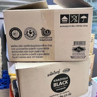 (1 ห่อ 100 ซอง) KHAOTALU BLACK กาแฟสำเร็จรูป ตรา คอฟฟี่ฟาร์ม กาแฟดำเขาทะลุแบล็ค 250 กรัม