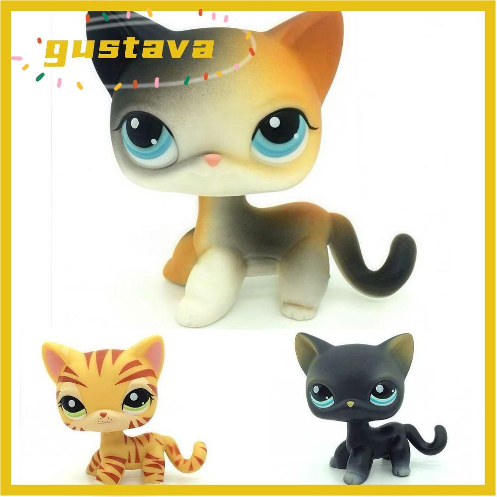 GUSTAVA Pet Shop Toy, Mini Lps Toy, Short Hair Stands Blue Eyes Kitten Old Figures Collection
