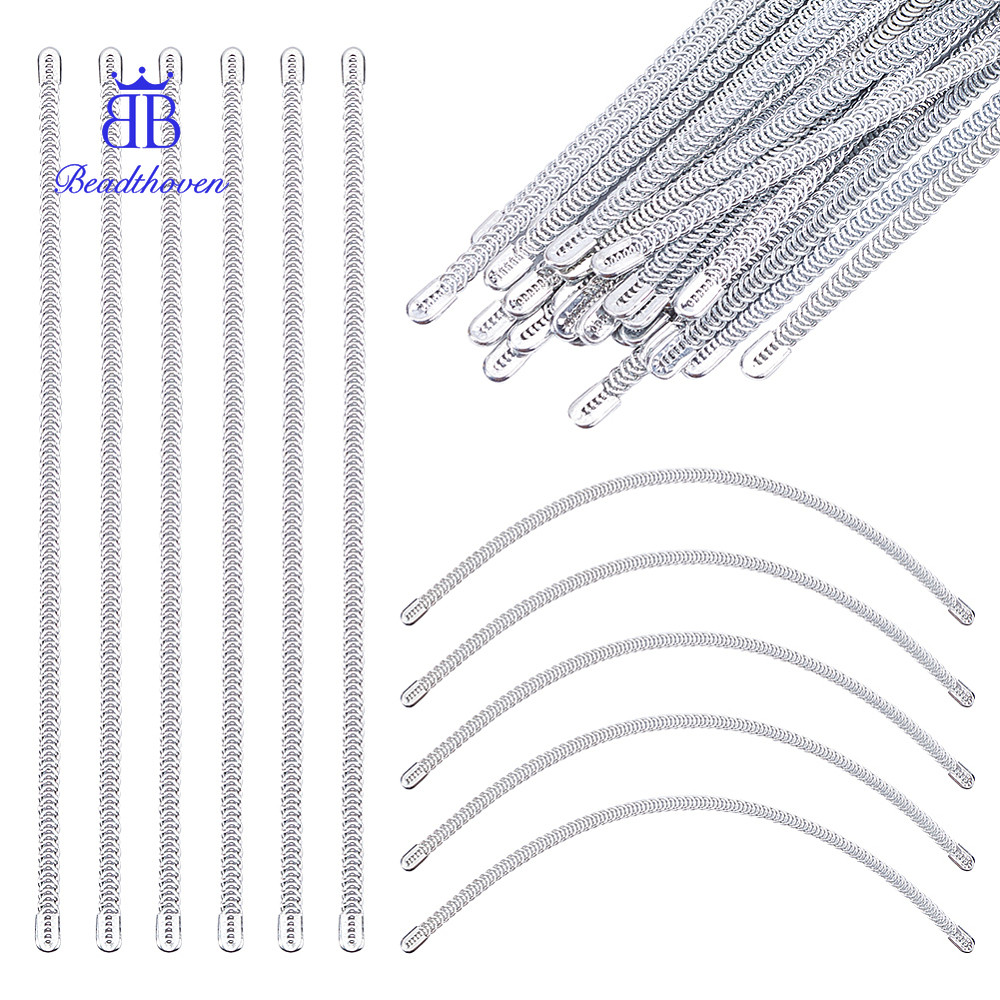 เหล็กคาร์บอนเกลียวรัดตัว Boning Stay สีสแตนเลส ขนาด 200x6x1.5 มม. แพคเกจ 30 ชิ้น